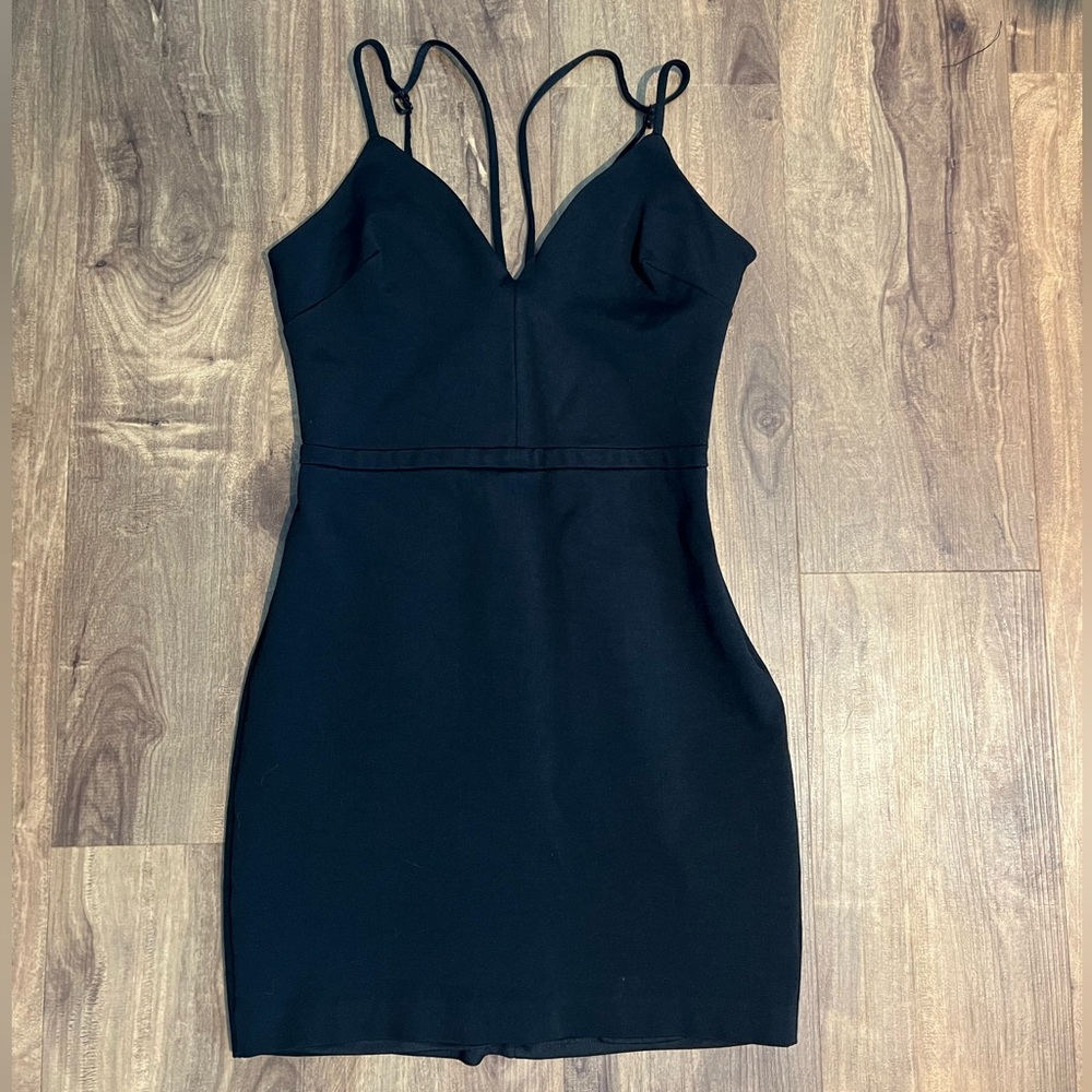 bebe Black Bodycon Mini Dress, Size XS